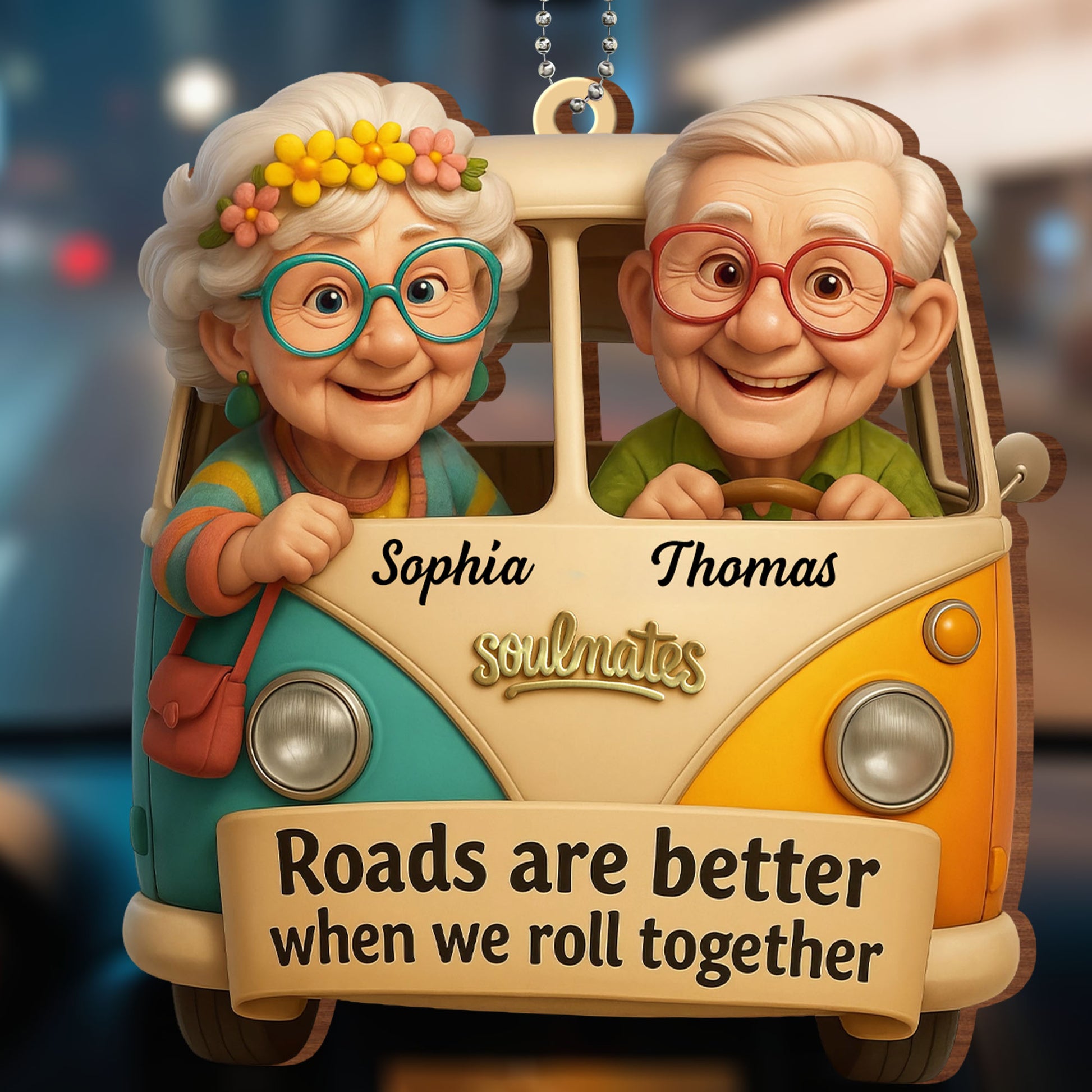 Roads Are Better When We Roll Together, Elderly Couple In Car