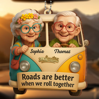 Roads Are Better When We Roll Together, Elderly Couple In Car