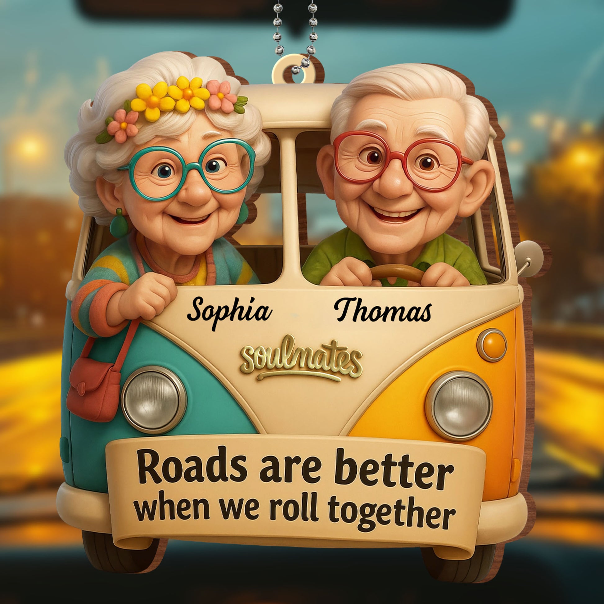 Roads Are Better When We Roll Together, Elderly Couple In Car