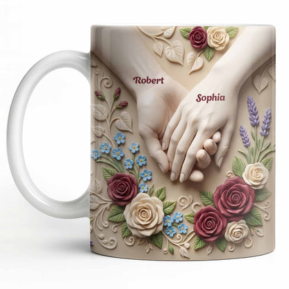 Celebrate Love And Commitment, Hands And Roses