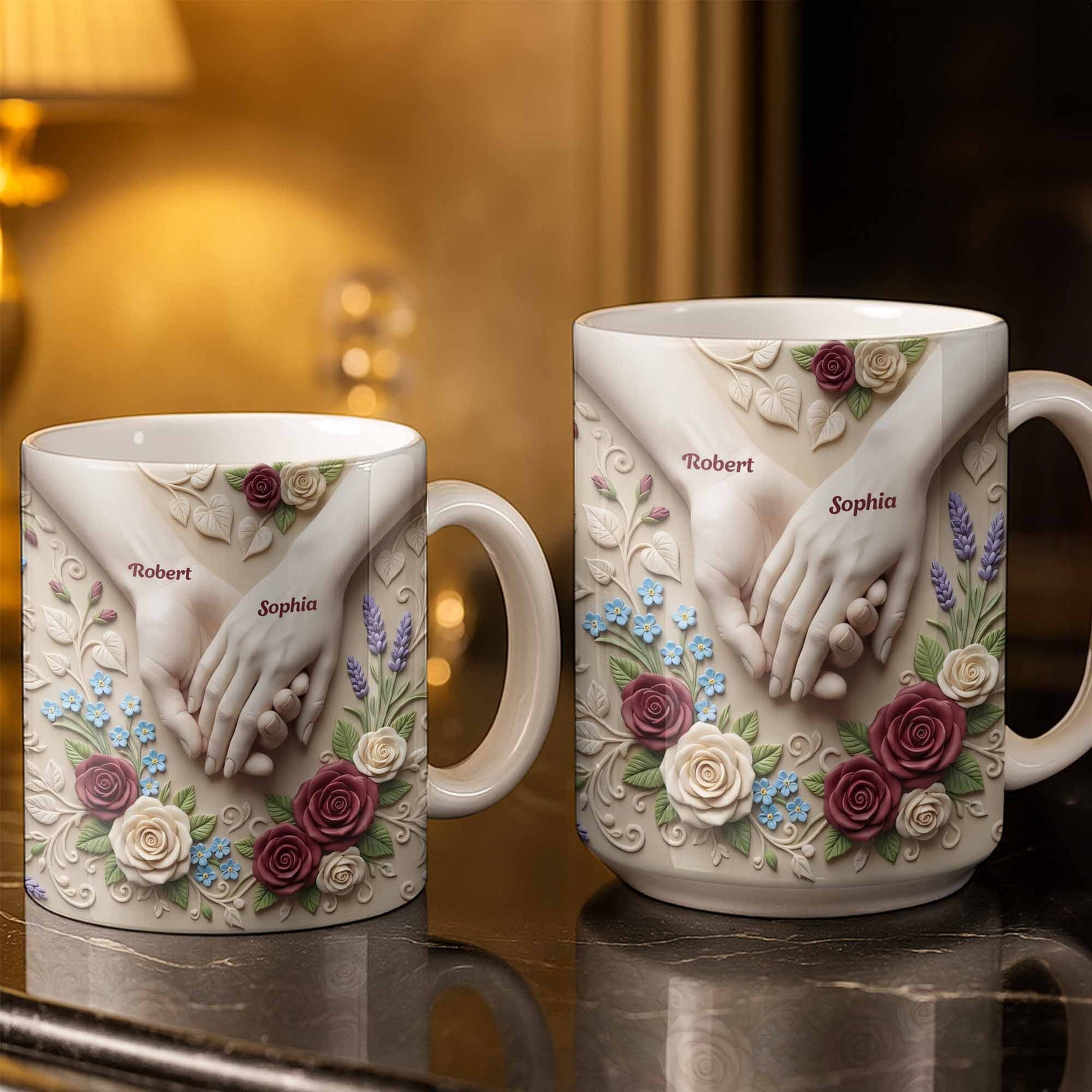 Celebrate Love And Commitment, Hands And Roses