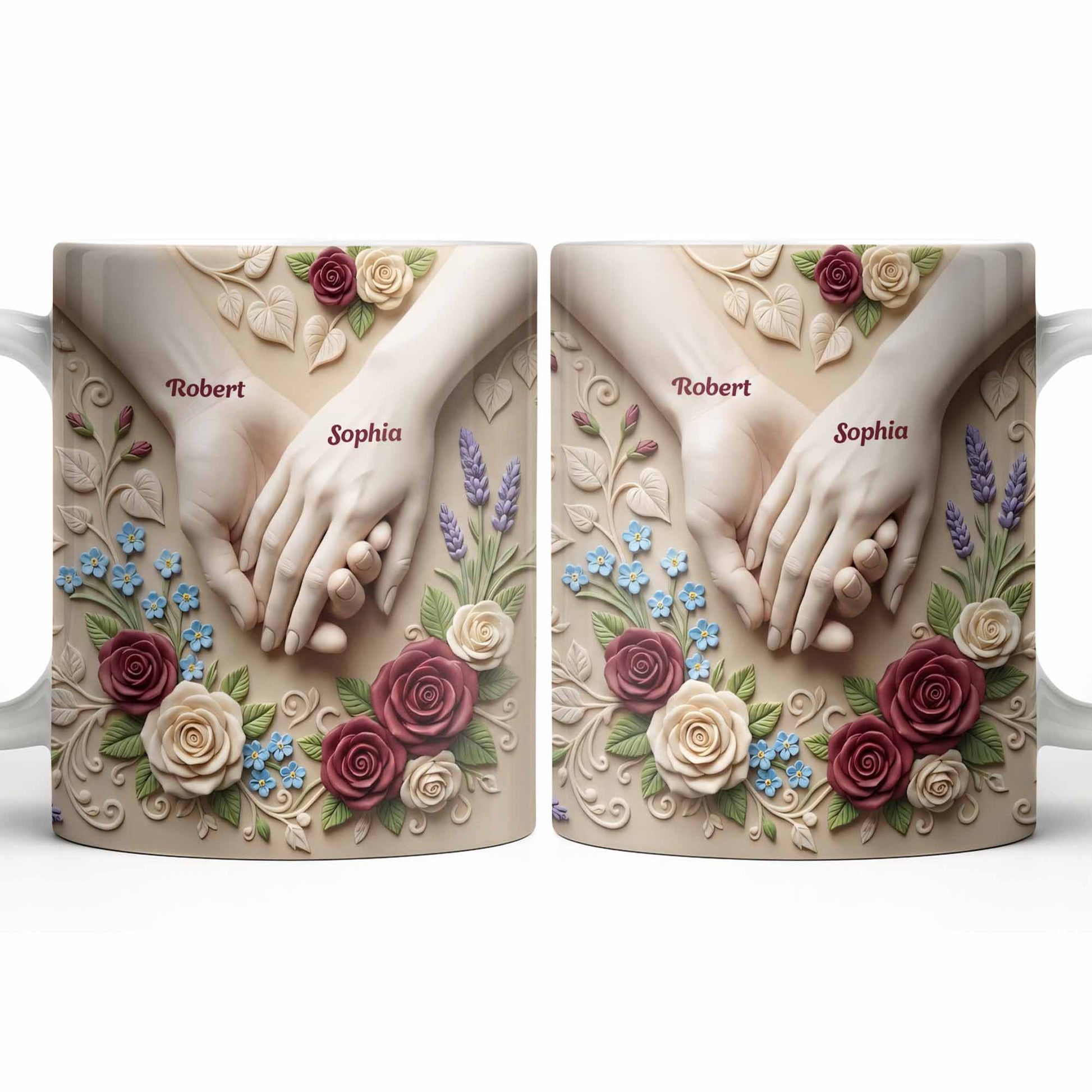 Celebrate Love And Commitment, Hands And Roses