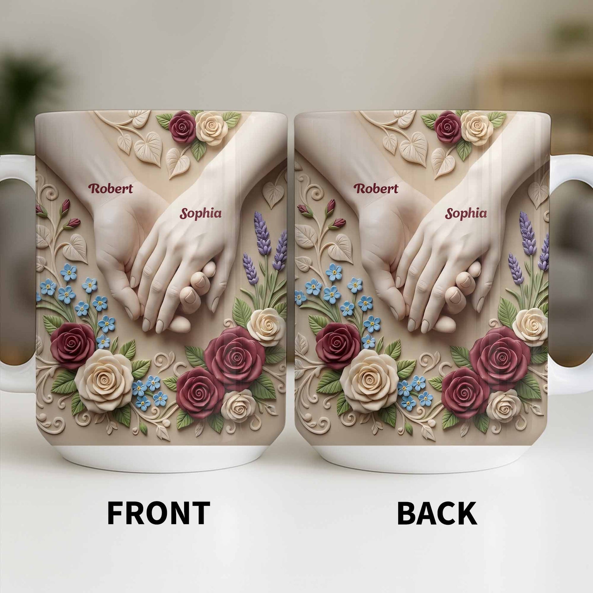 Celebrate Love And Commitment, Hands And Roses