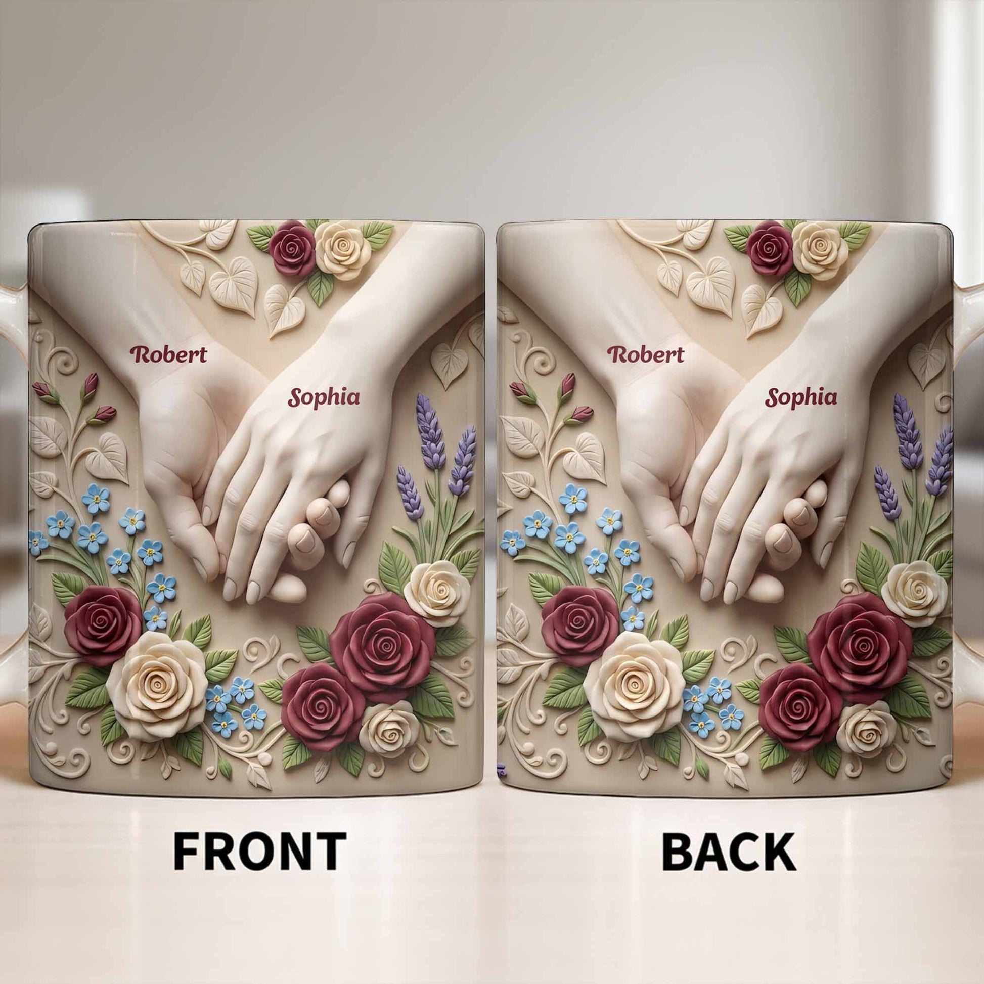 Celebrate Love And Commitment, Hands And Roses