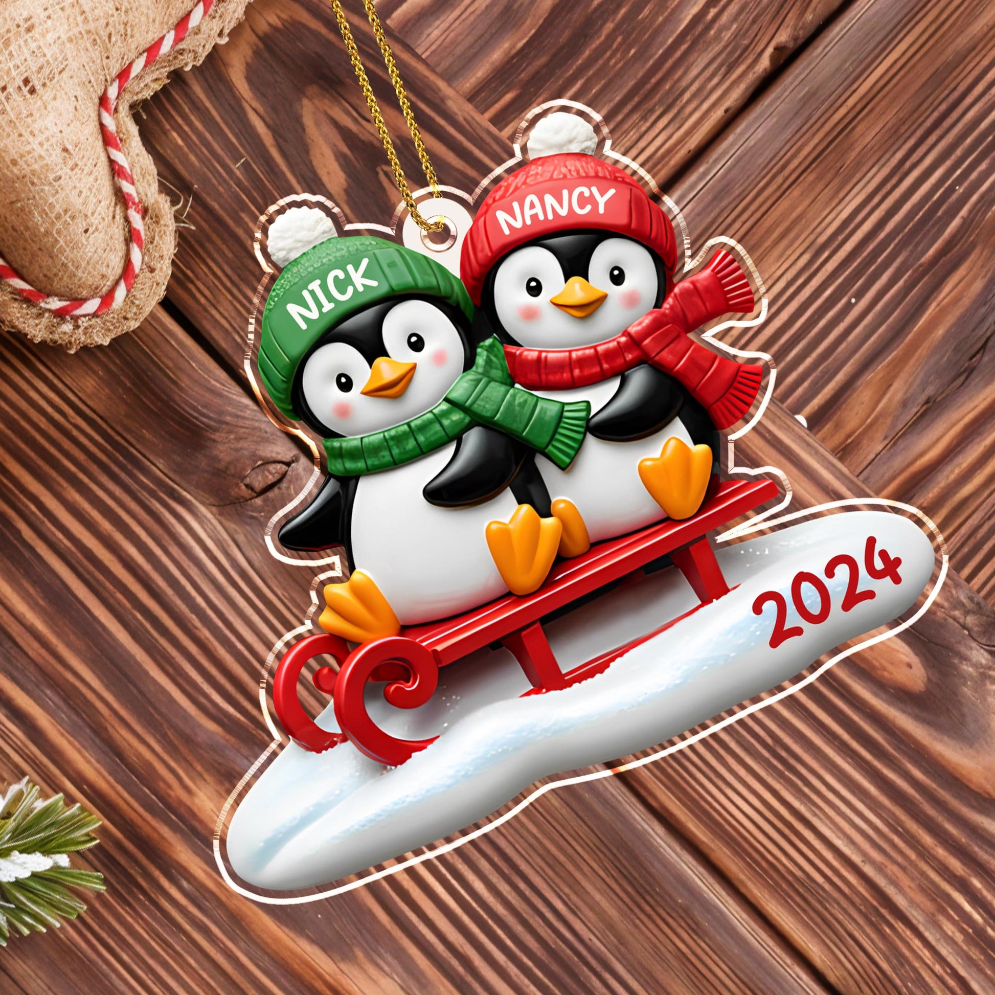 Waddle Into The Holiday Spirit Together With Penguins On A Sled
