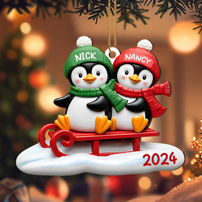 Joy To The World Penguins On A Sled