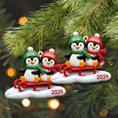 Joy To The World Penguins On A Sled