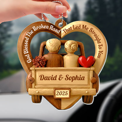 God Blessed The Broken Road That Led Me Straight To You, Couple In Car