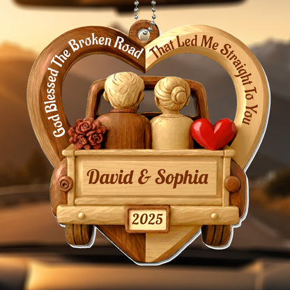 God Blessed The Broken Road That Led Me Straight To You, Couple In Car