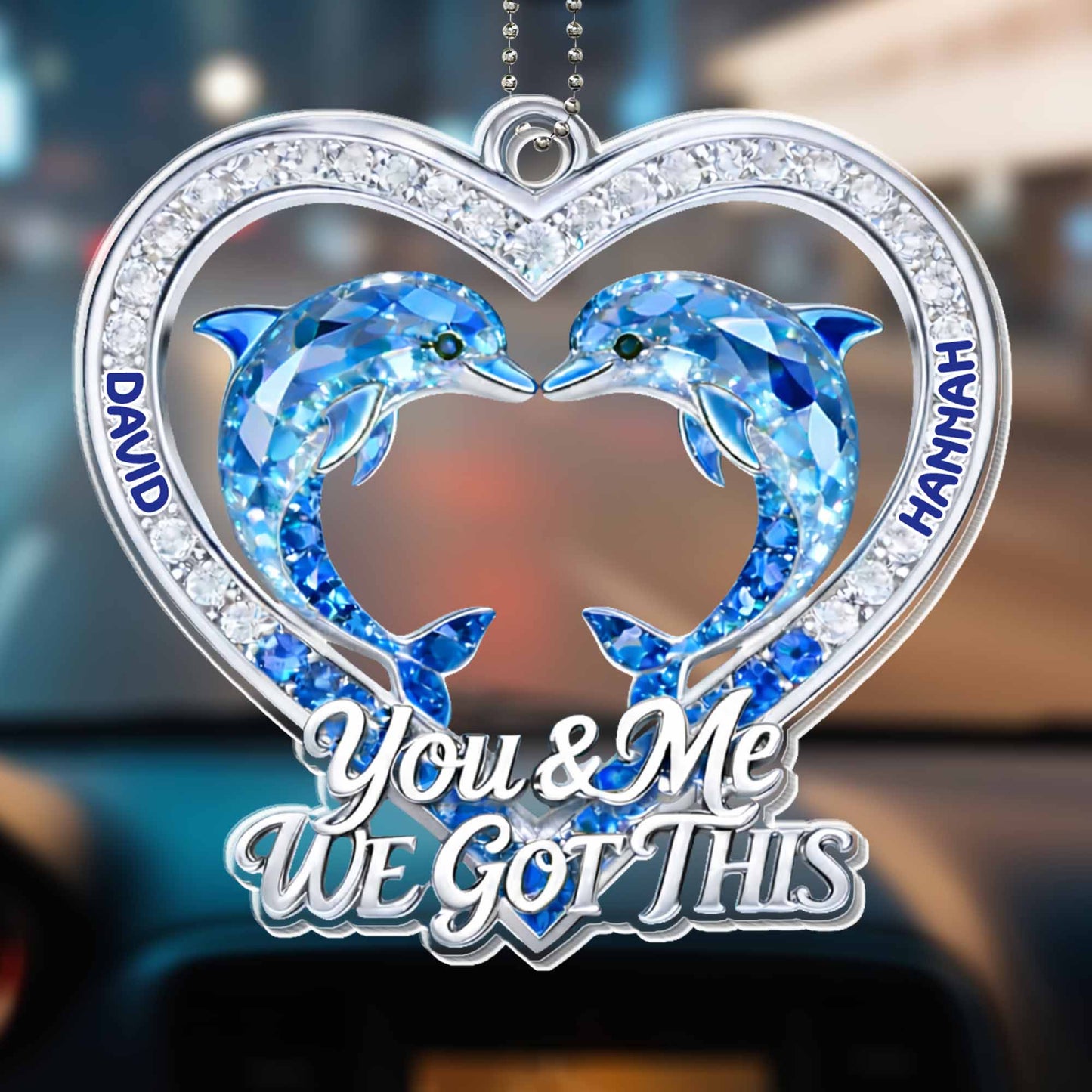 You & Me We Got This Dolphins Heart Design
