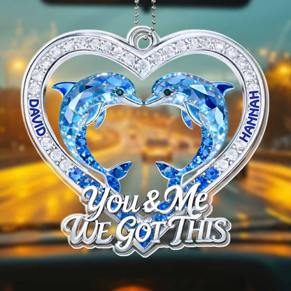 You & Me We Got This Dolphins Heart Design