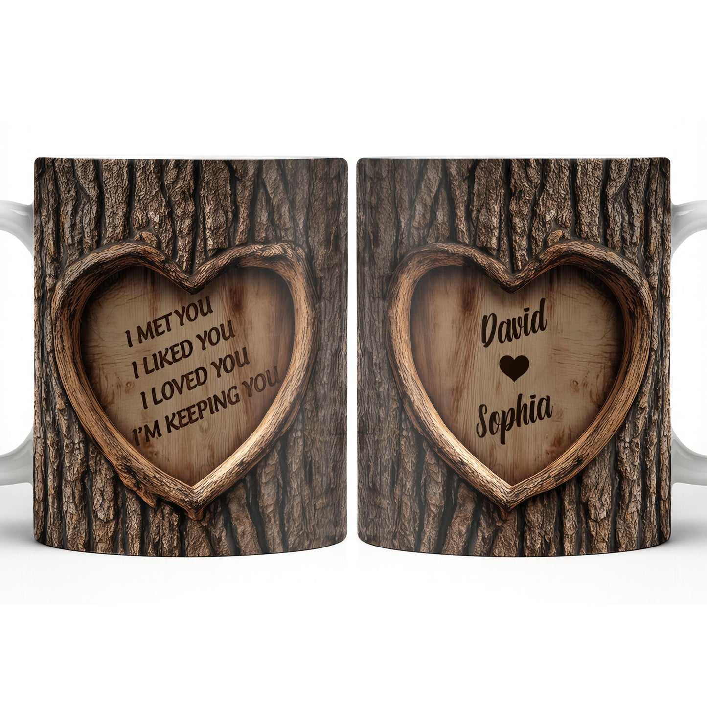 I Met You, I Liked You, I Loved You, I'm Keeping You, Tree Bark and Heart