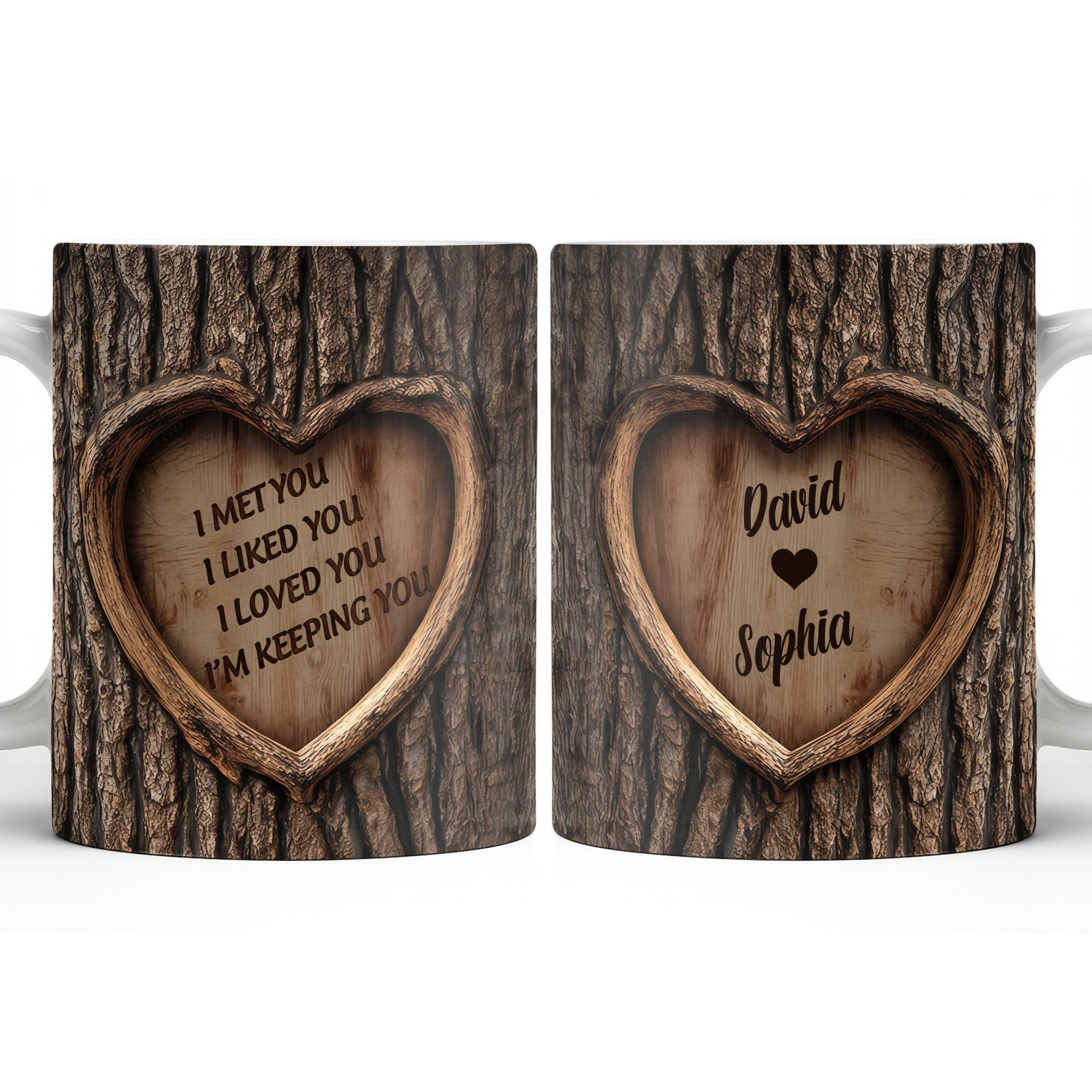 I Met You, I Liked You, I Loved You, I'm Keeping You, Tree Bark and Heart