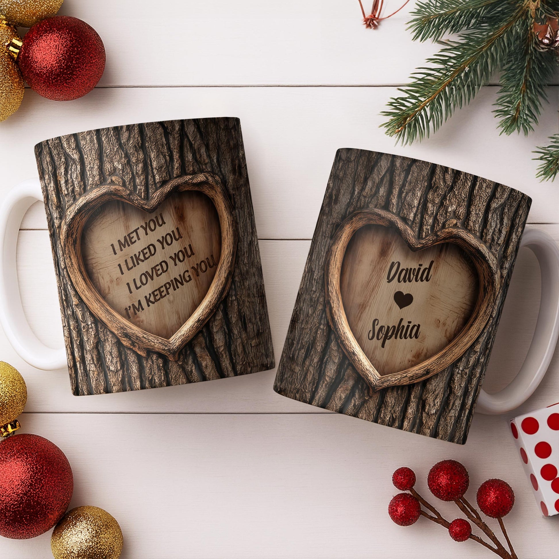 I Met You, I Liked You, I Loved You, I'm Keeping You, Tree Bark and Heart