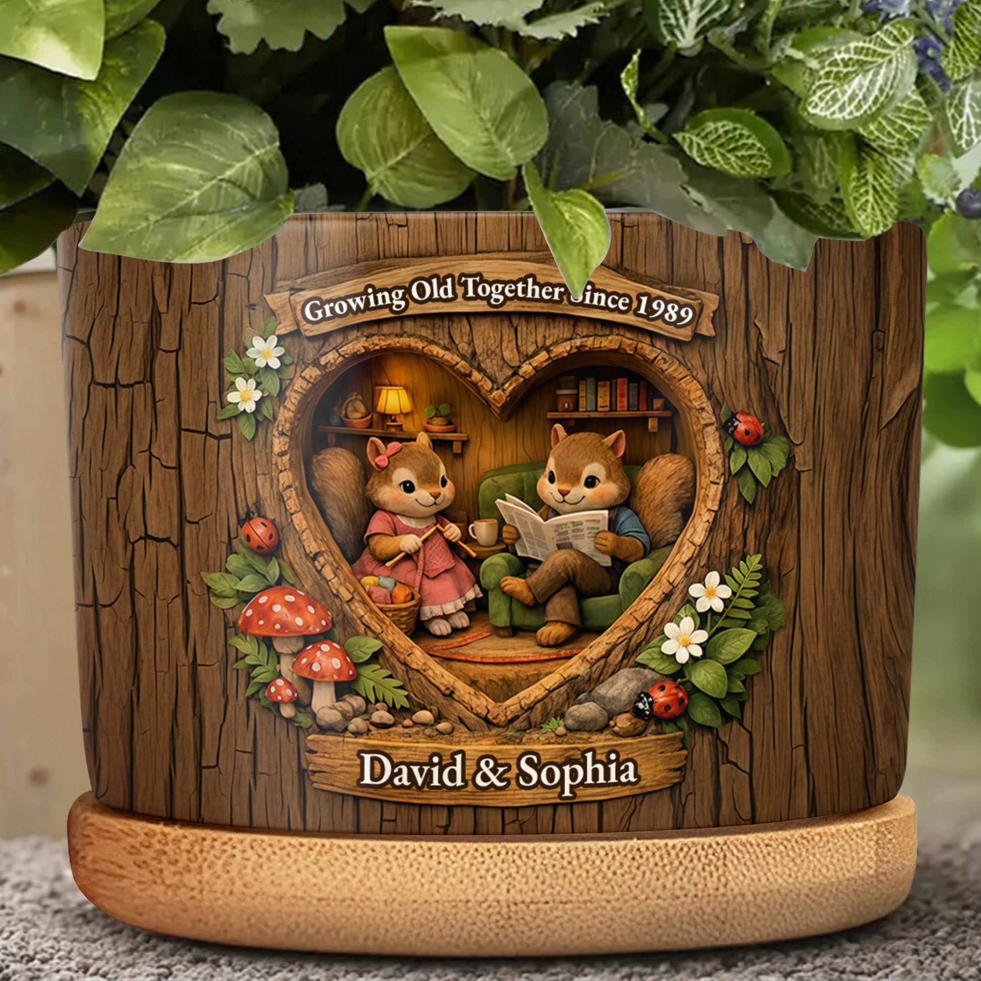 Growing Old Together, Charming Scene Of Animals Reading