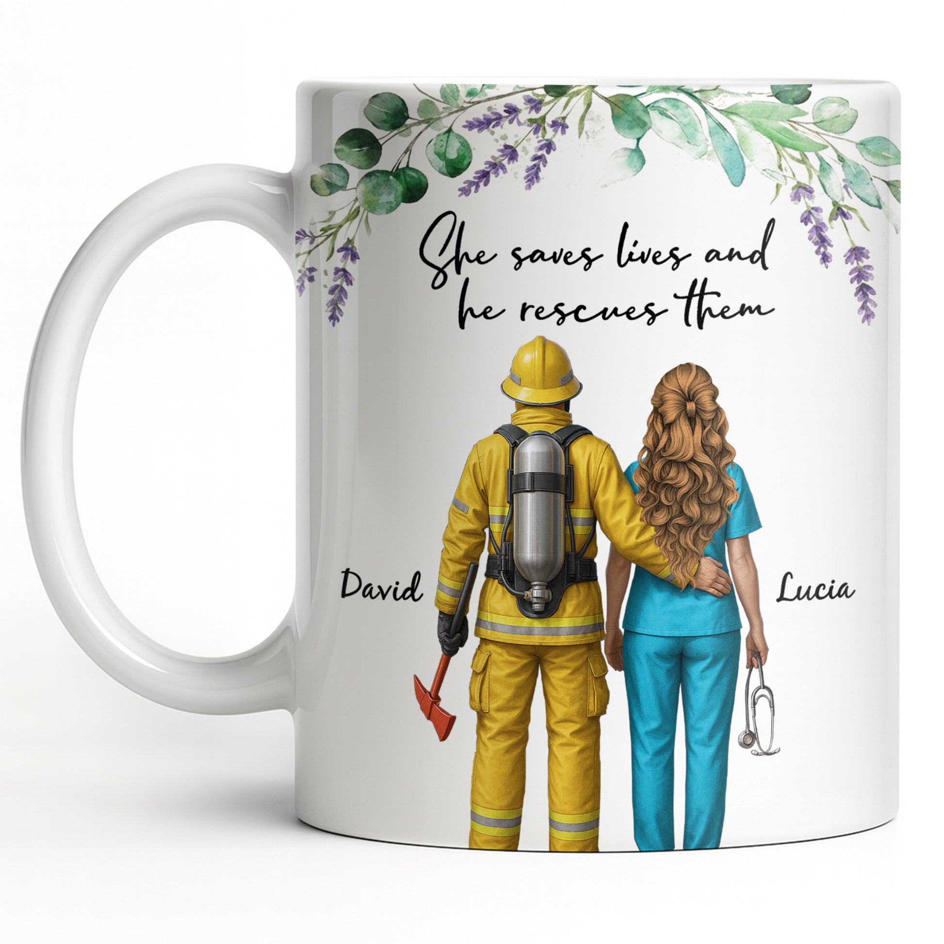 She Saves Lives And He Rescues Them, Featuring Firefighter And Nurse