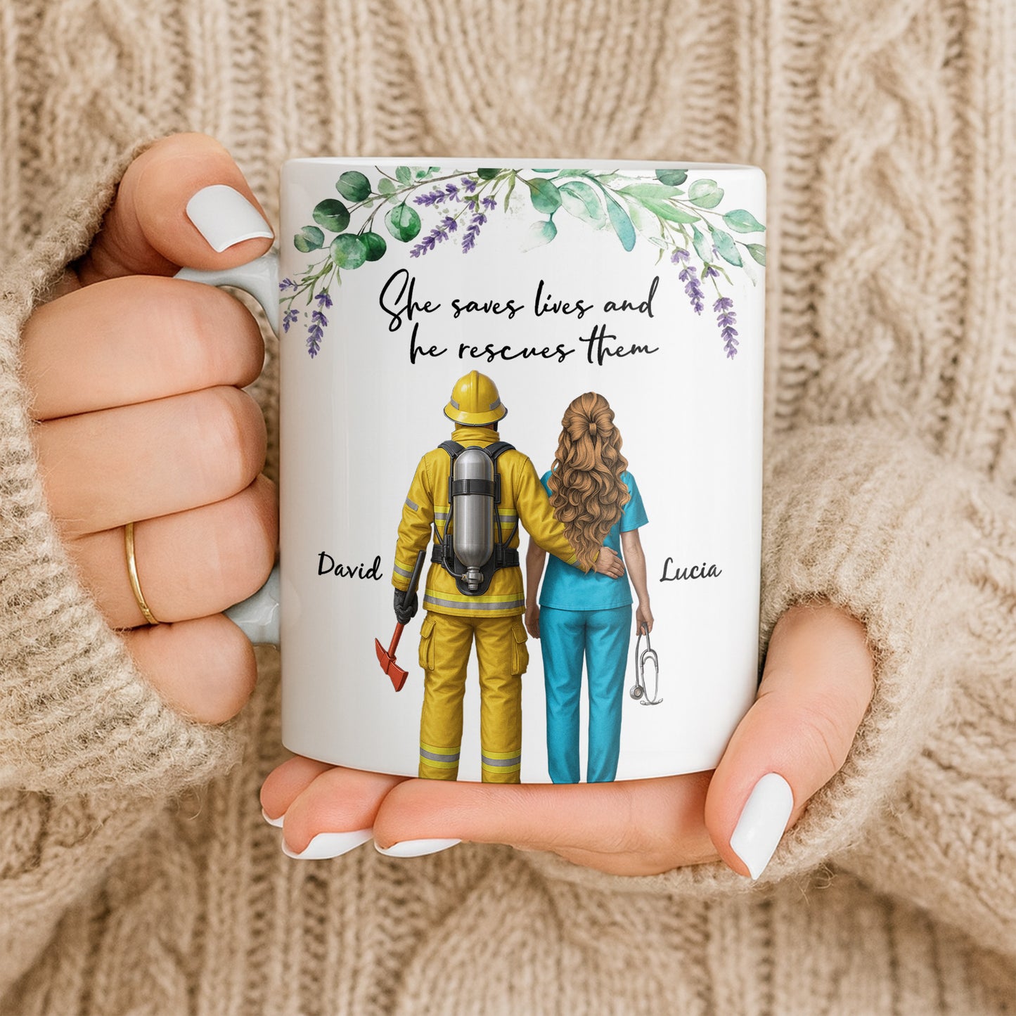 She Saves Lives And He Rescues Them, Featuring Firefighter And Nurse