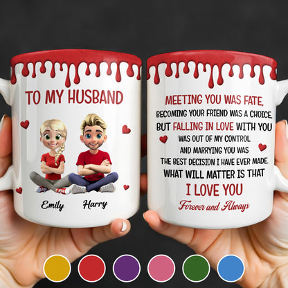 To My Husband, Meeting You Was Fate, Cartoon Couple