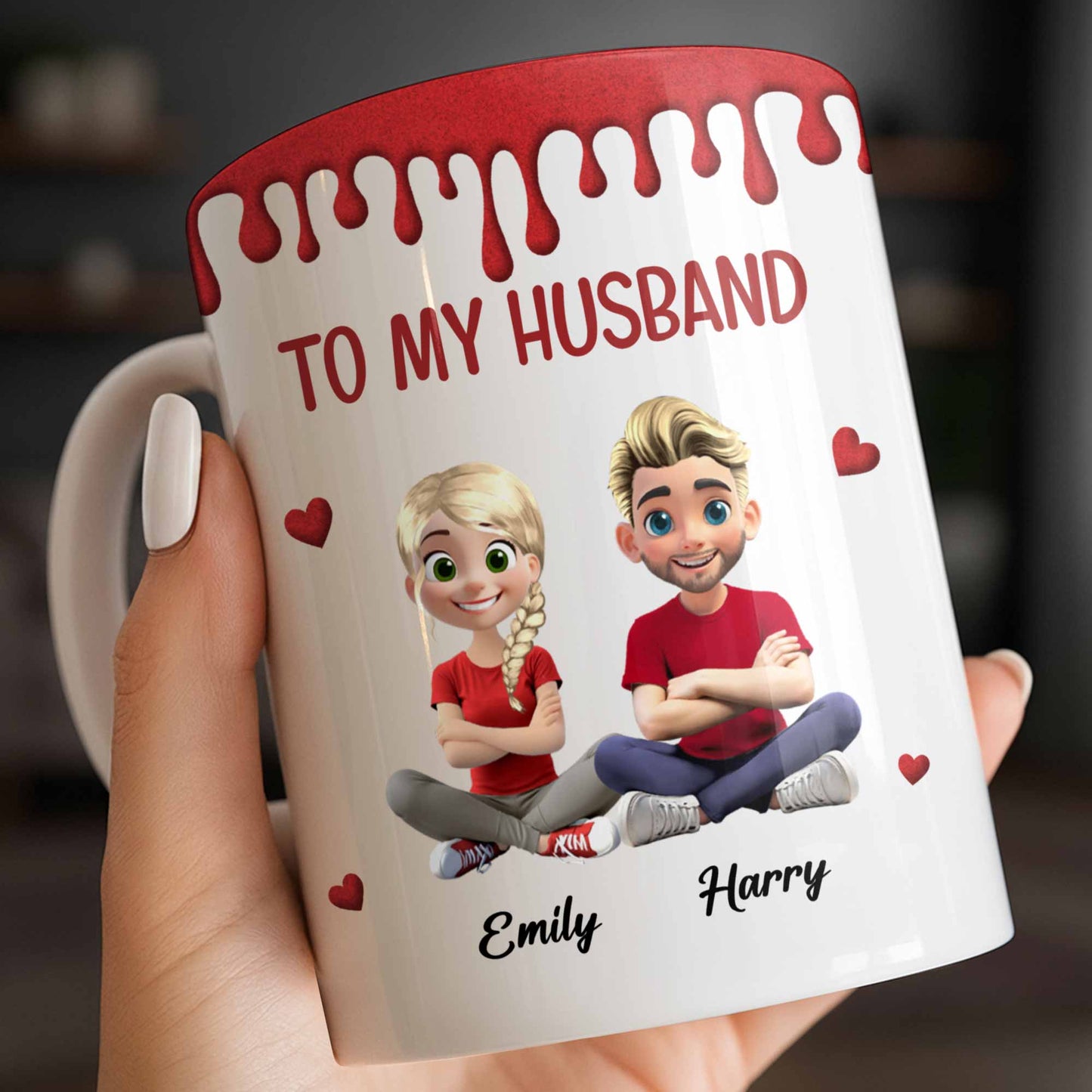 To My Husband, Meeting You Was Fate, Cartoon Couple