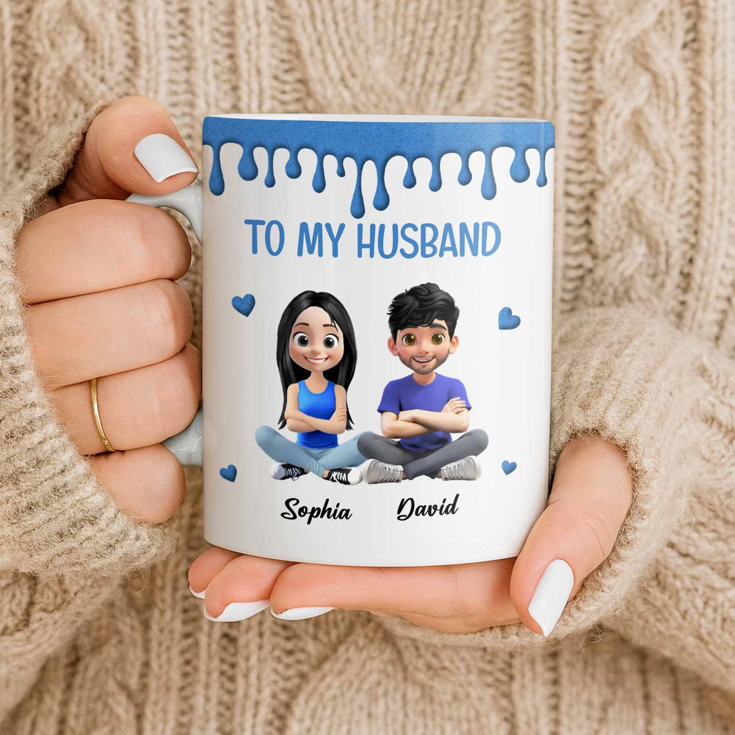 To My Husband, Meeting You Was Fate, Cartoon Couple