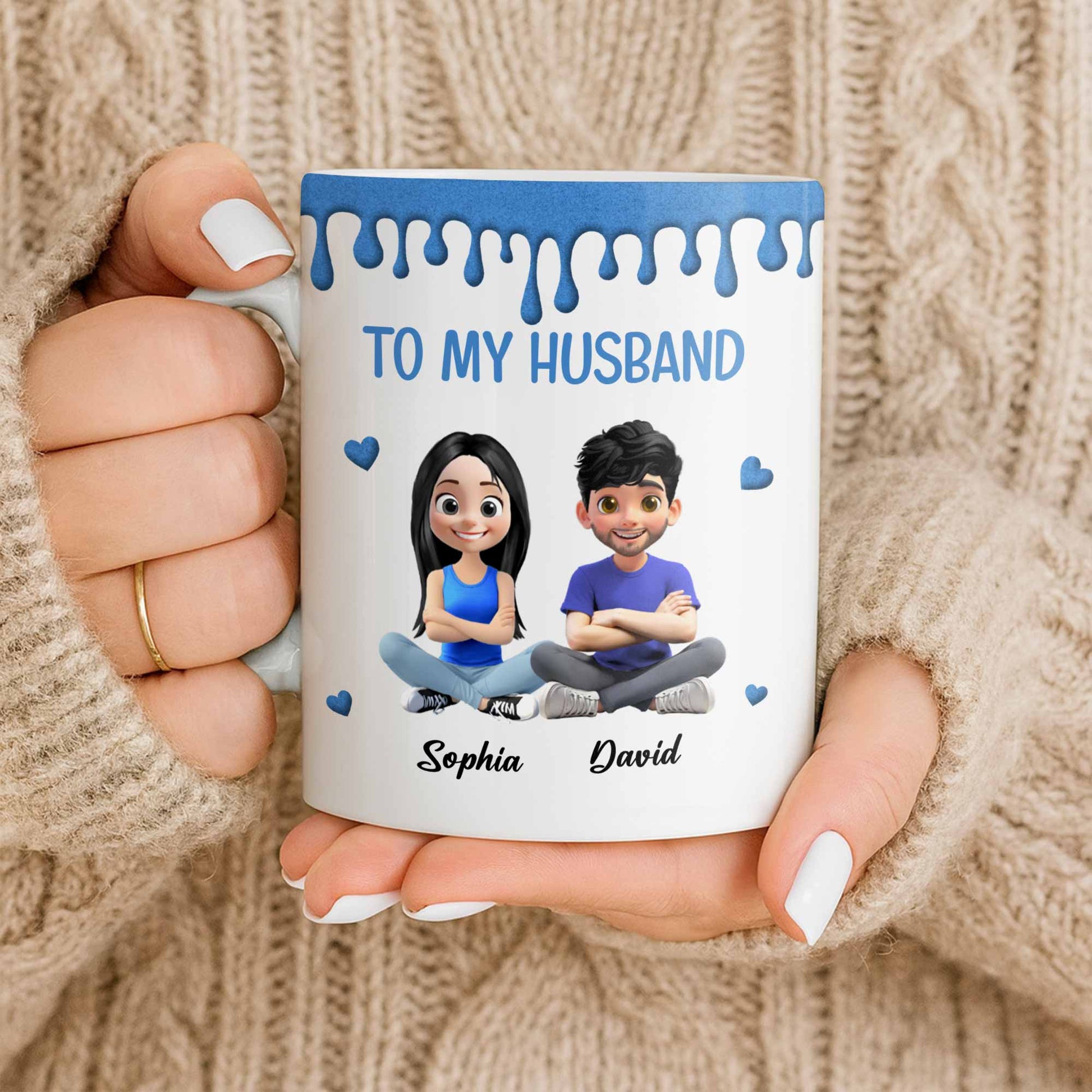 To My Husband, Meeting You Was Fate, Cartoon Couple