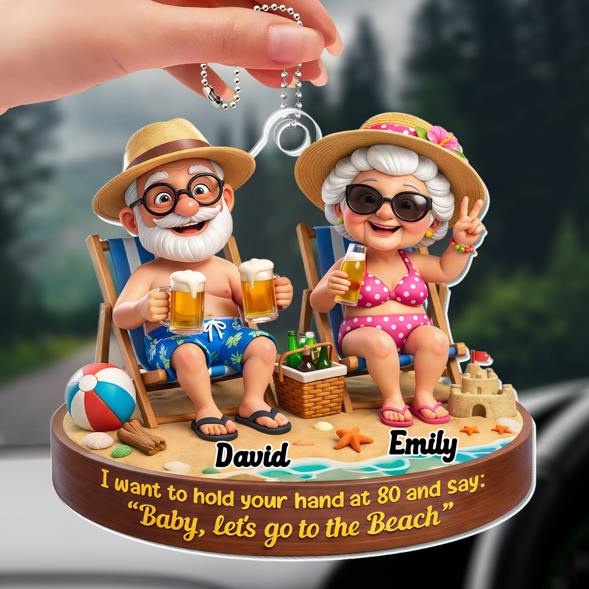 Hold Your Hand at 80, Let's Go to the Beach, Ornament