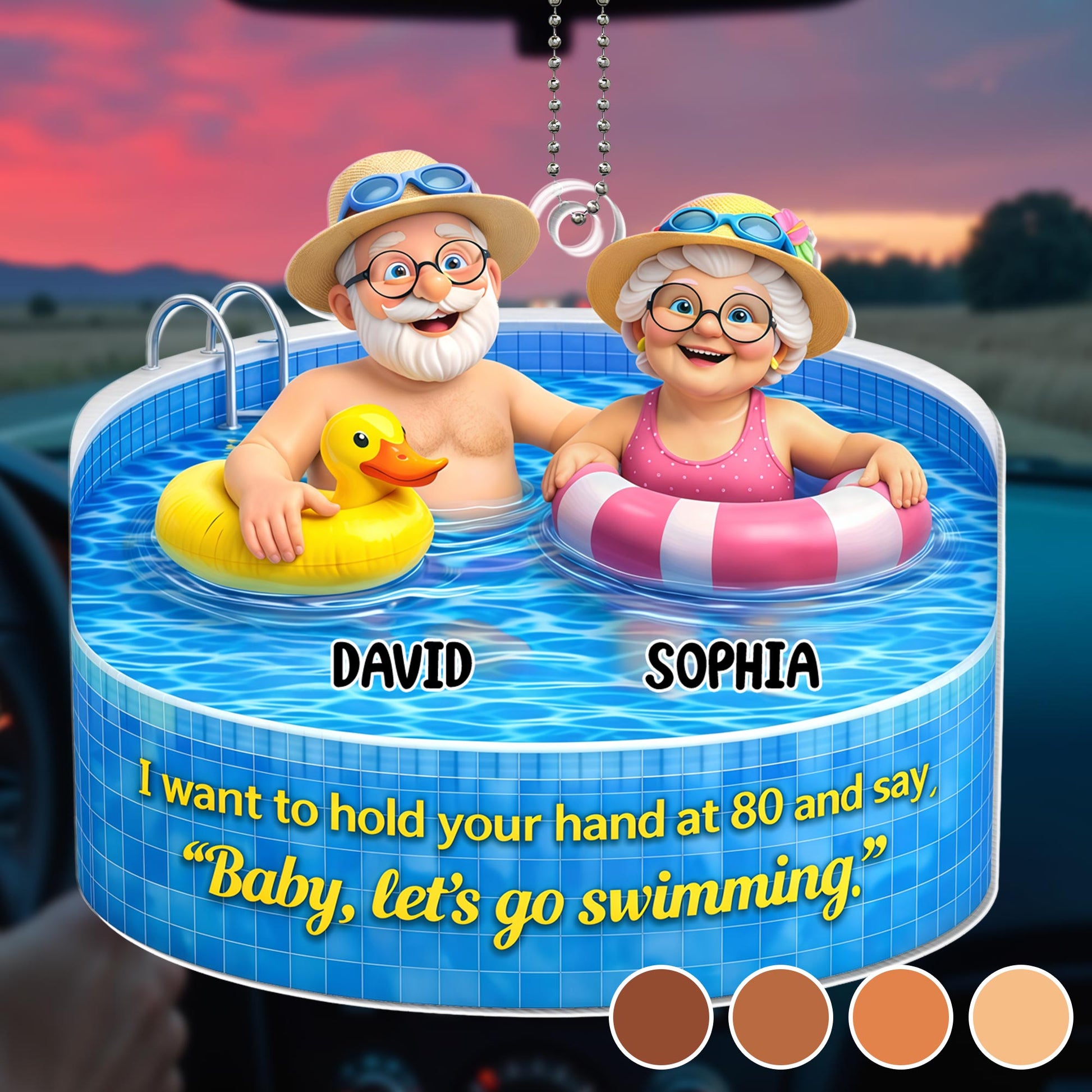 Hold Your Hand At 80, Elderly Couple Swimming Together