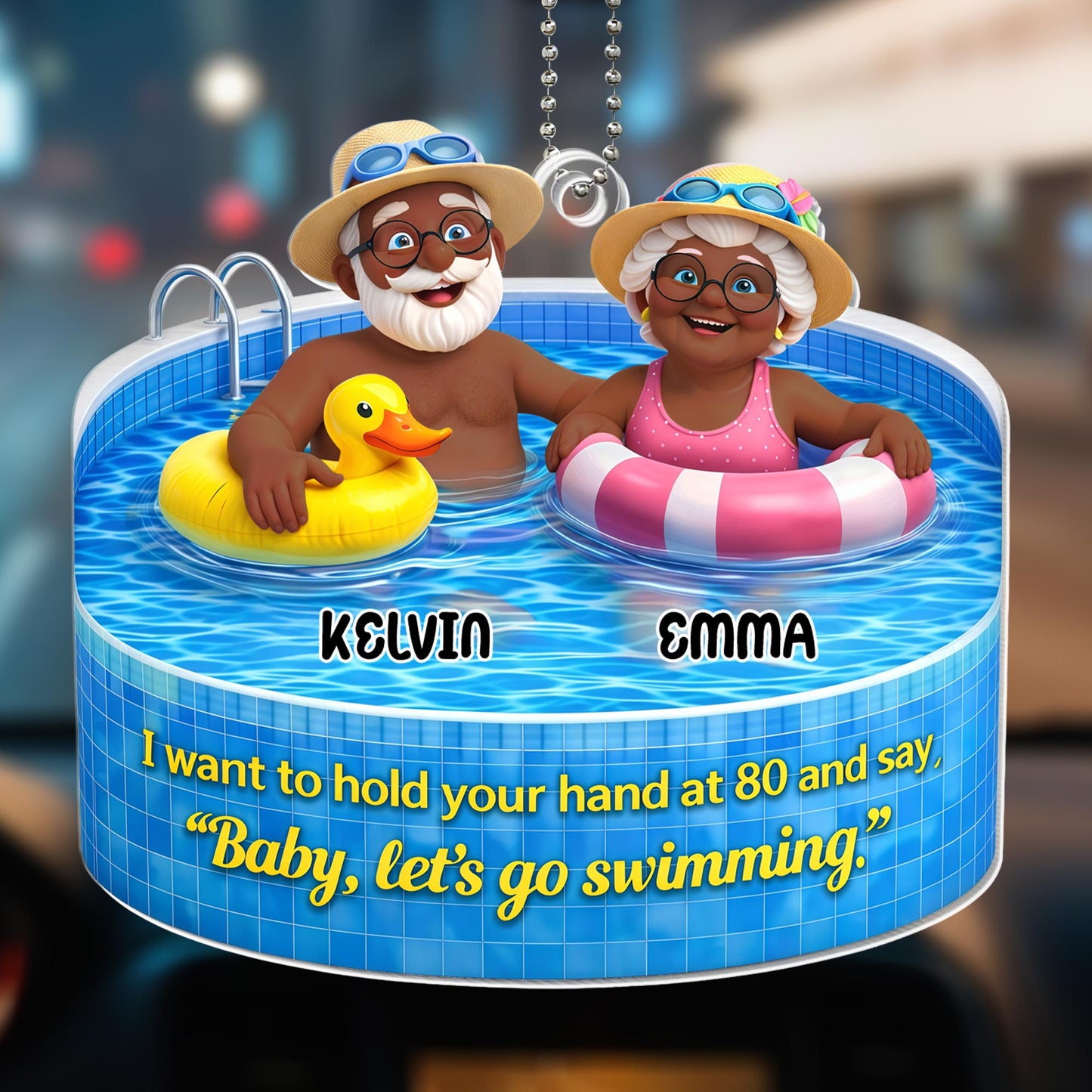 Hold Your Hand At 80, Elderly Couple Swimming Together