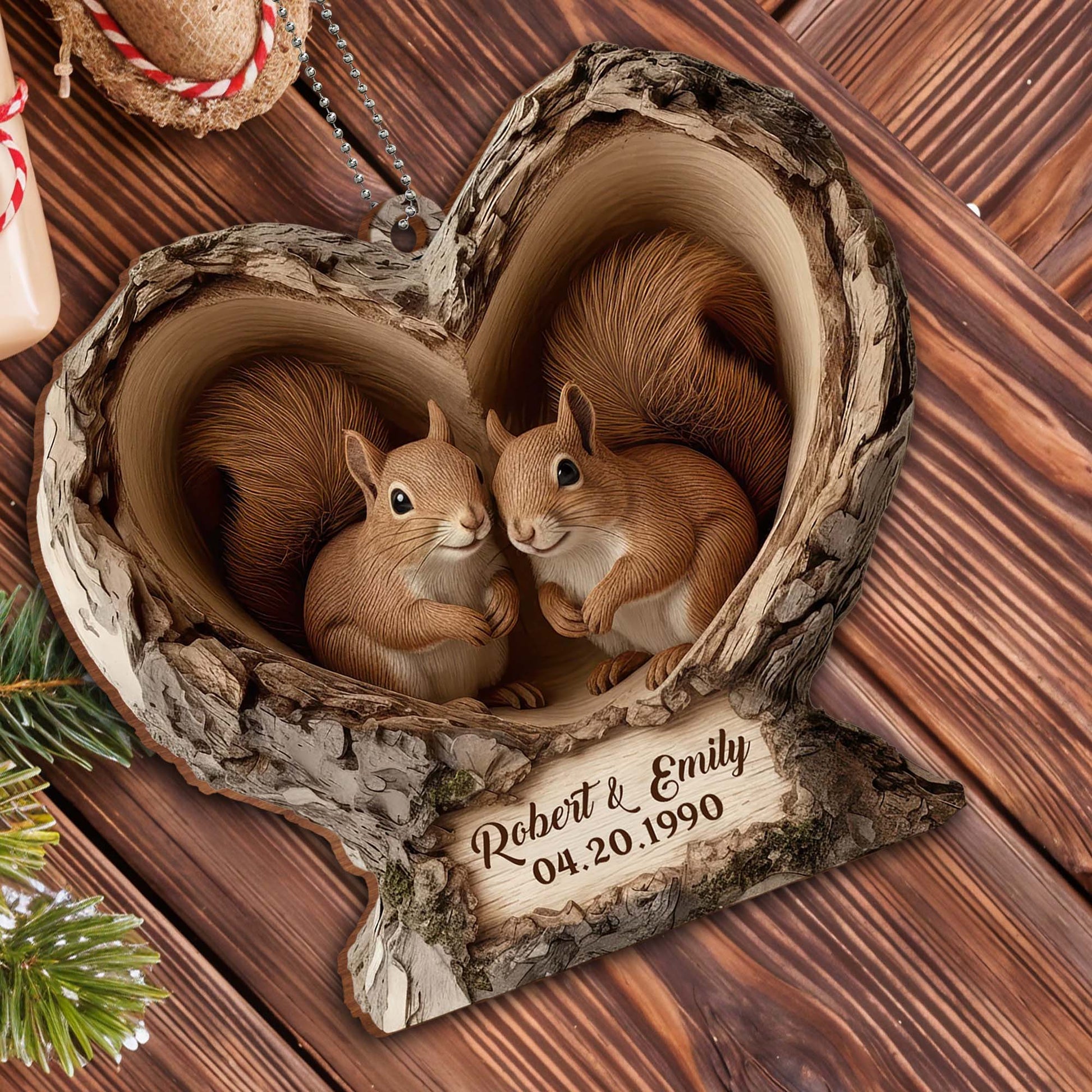 Love Unites Us, Heart-Shaped Tree With Squirrels