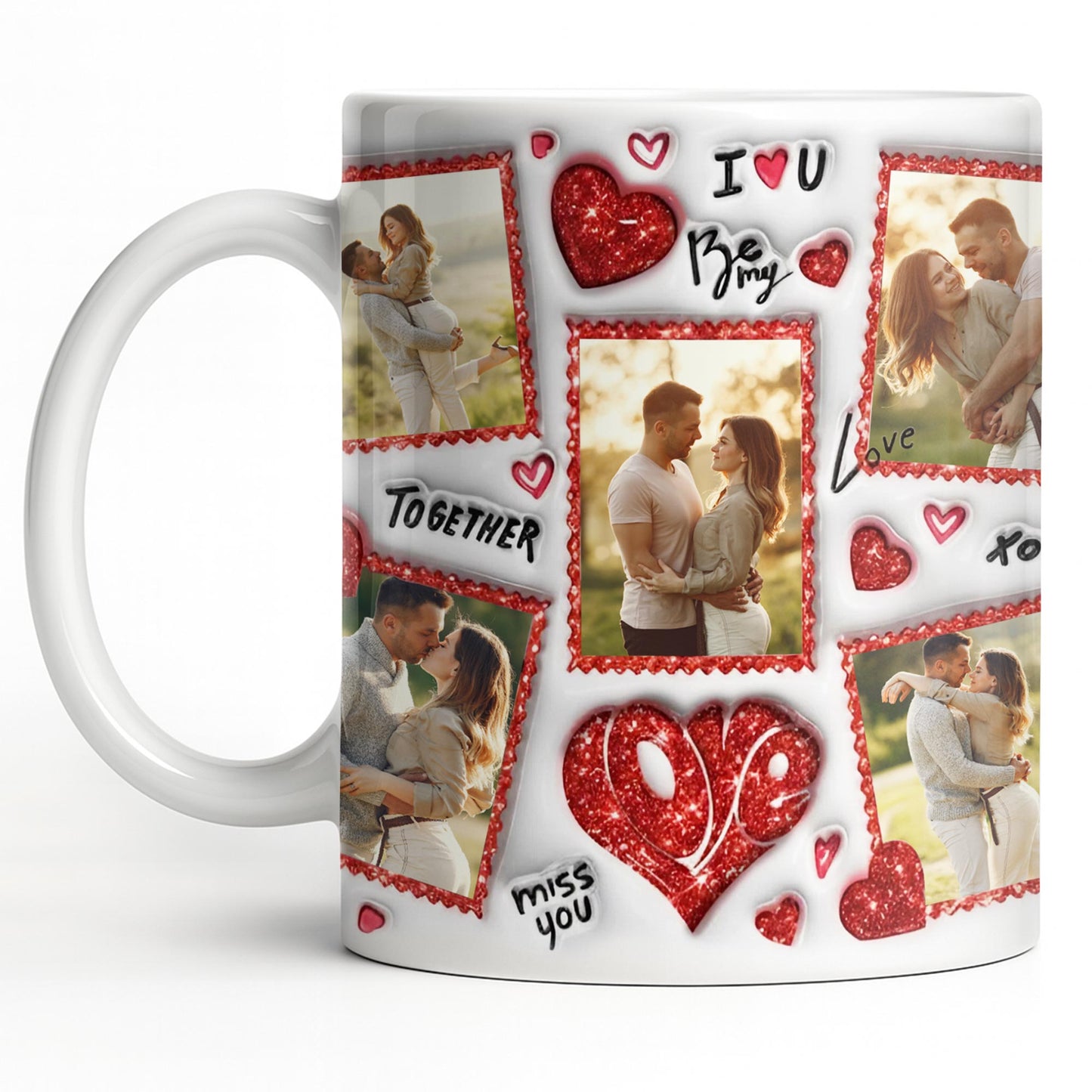 I Love You Be My Love With Hearts And Couple Photos