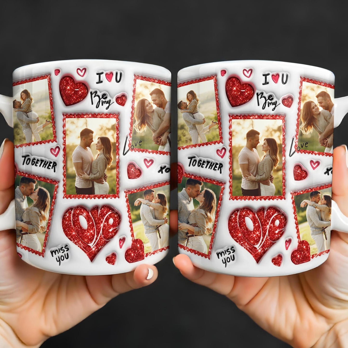 I Love You Be My Love With Hearts And Couple Photos