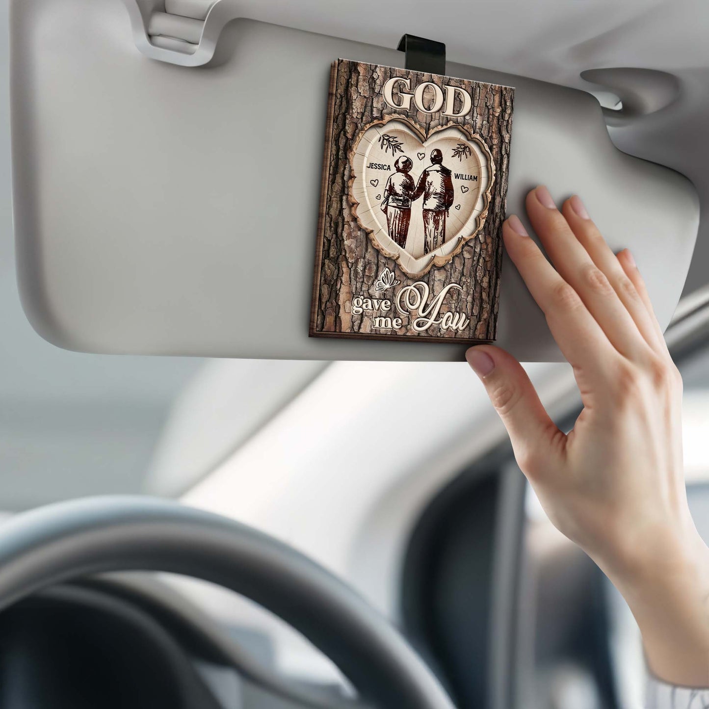 God Gave Me You With Couple Hearts Design