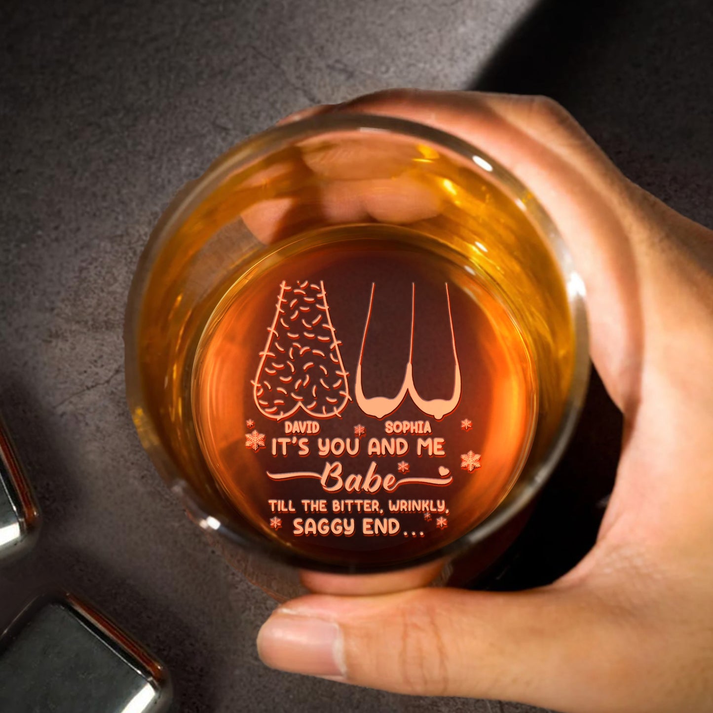 It's You And Me Babe, Christmas Tree and Hearts Design