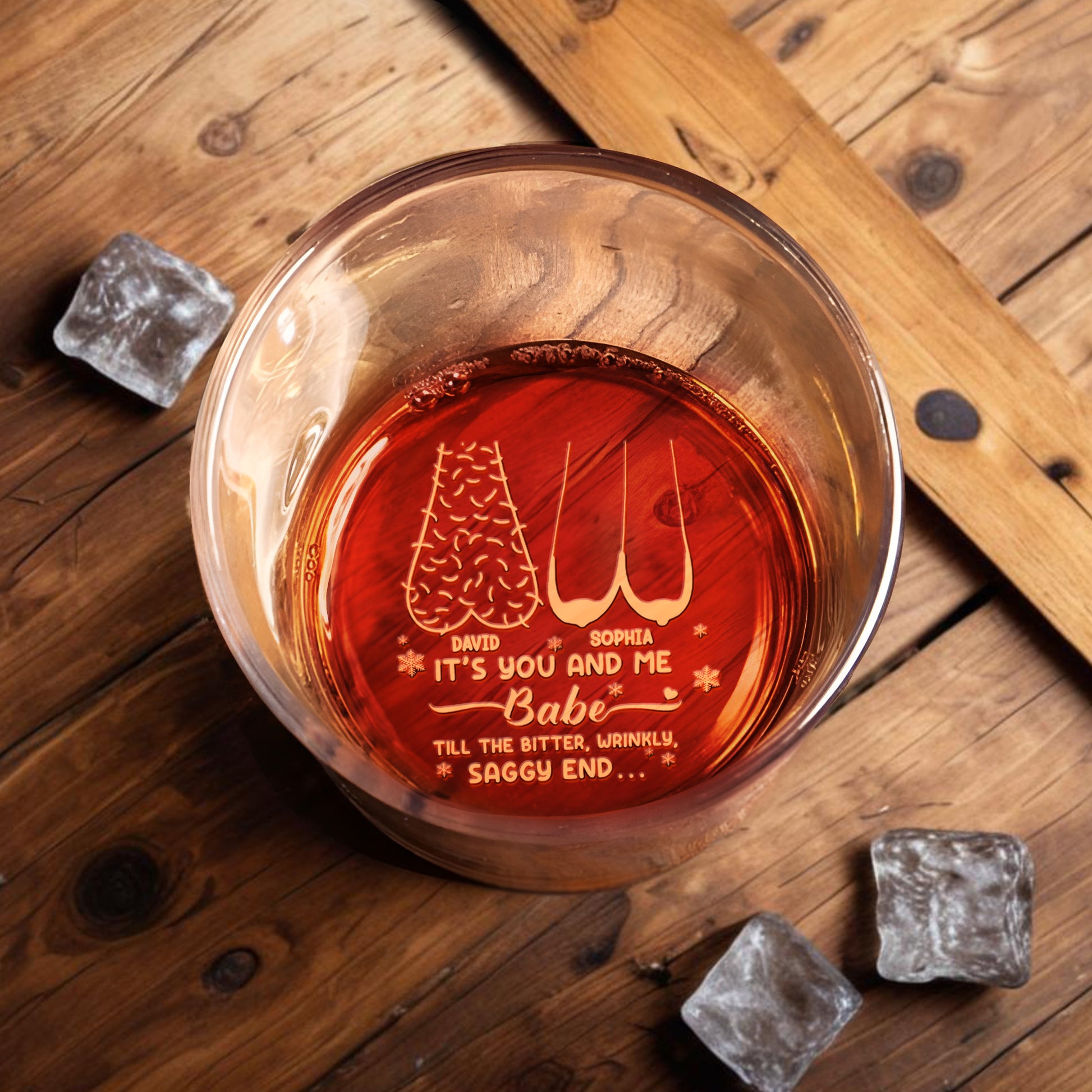 It's You And Me Babe, Christmas Tree and Hearts Design