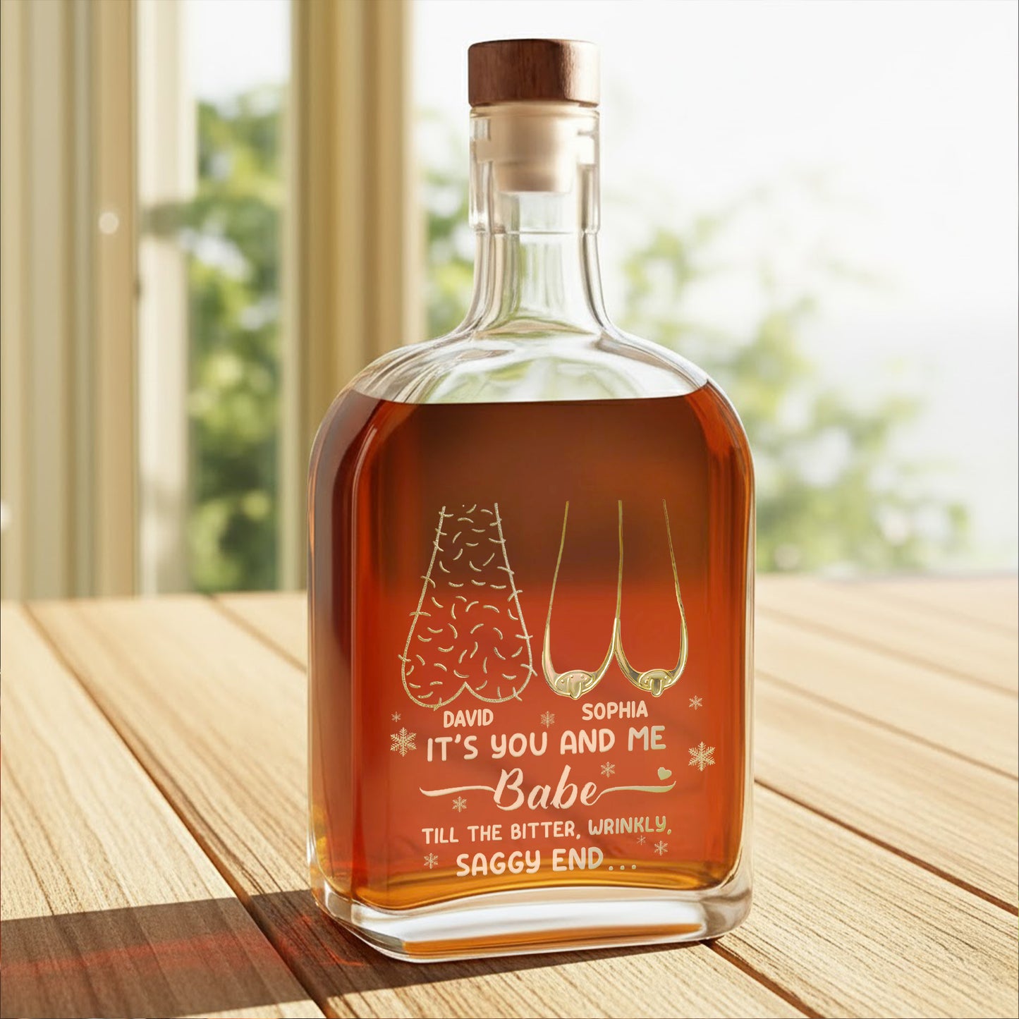 It's You And Me Babe, Tree and Heart Shapes Design