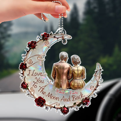 I Love You To The Moon And Back With Moon And Roses