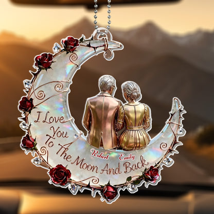 I Love You To The Moon And Back With Moon And Roses