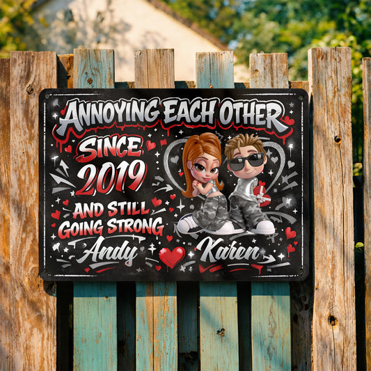 Annoying Each Other Since And Still Going Strong, Cartoon Couple