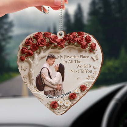 My Favorite Place Is Next To You With Roses And Butterflies