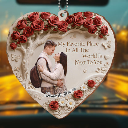 My Favorite Place Is Next To You With Roses And Butterflies