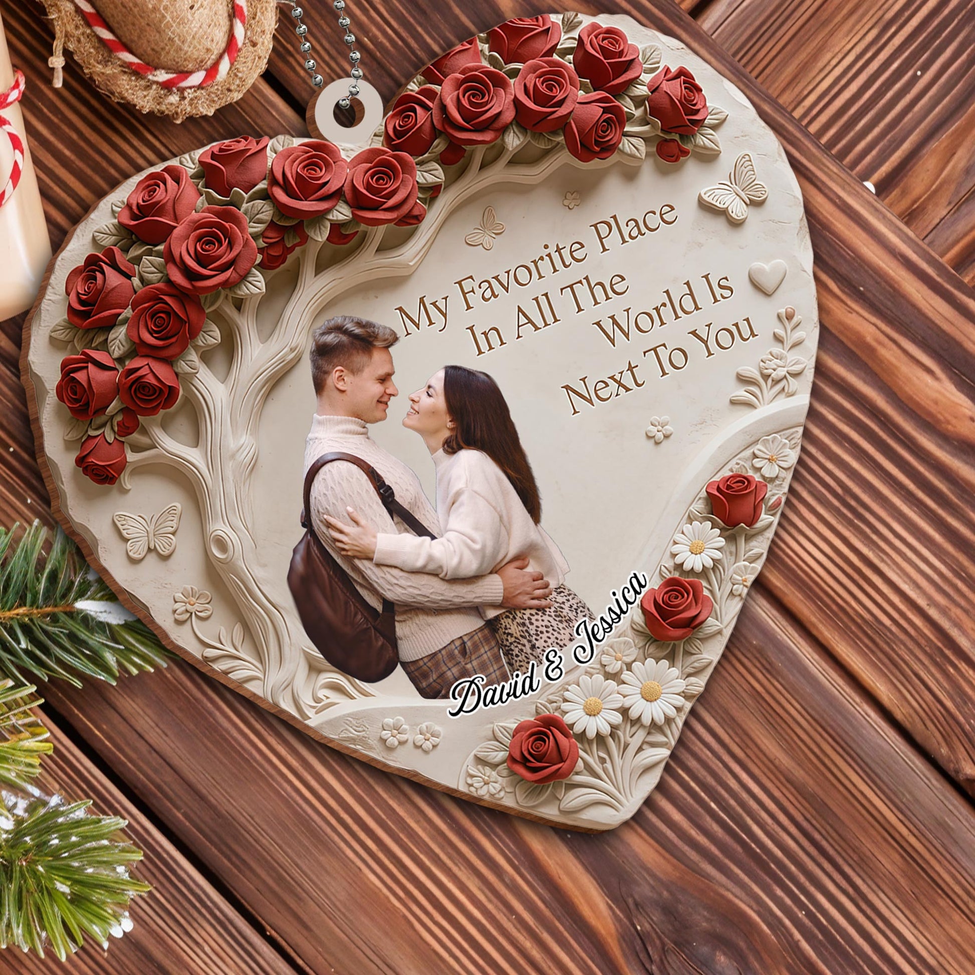 My Favorite Place Is Next To You With Roses And Butterflies