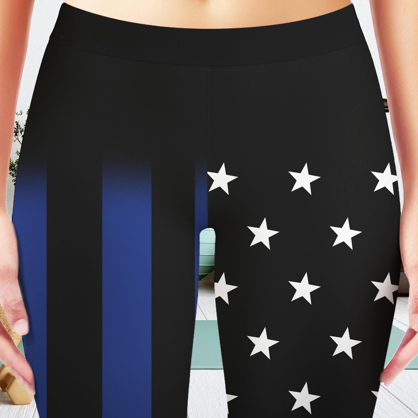 Taken By My Police Officer, Police Gloves And Stars - Personalized Women Leggings - CPL1237_WLEG