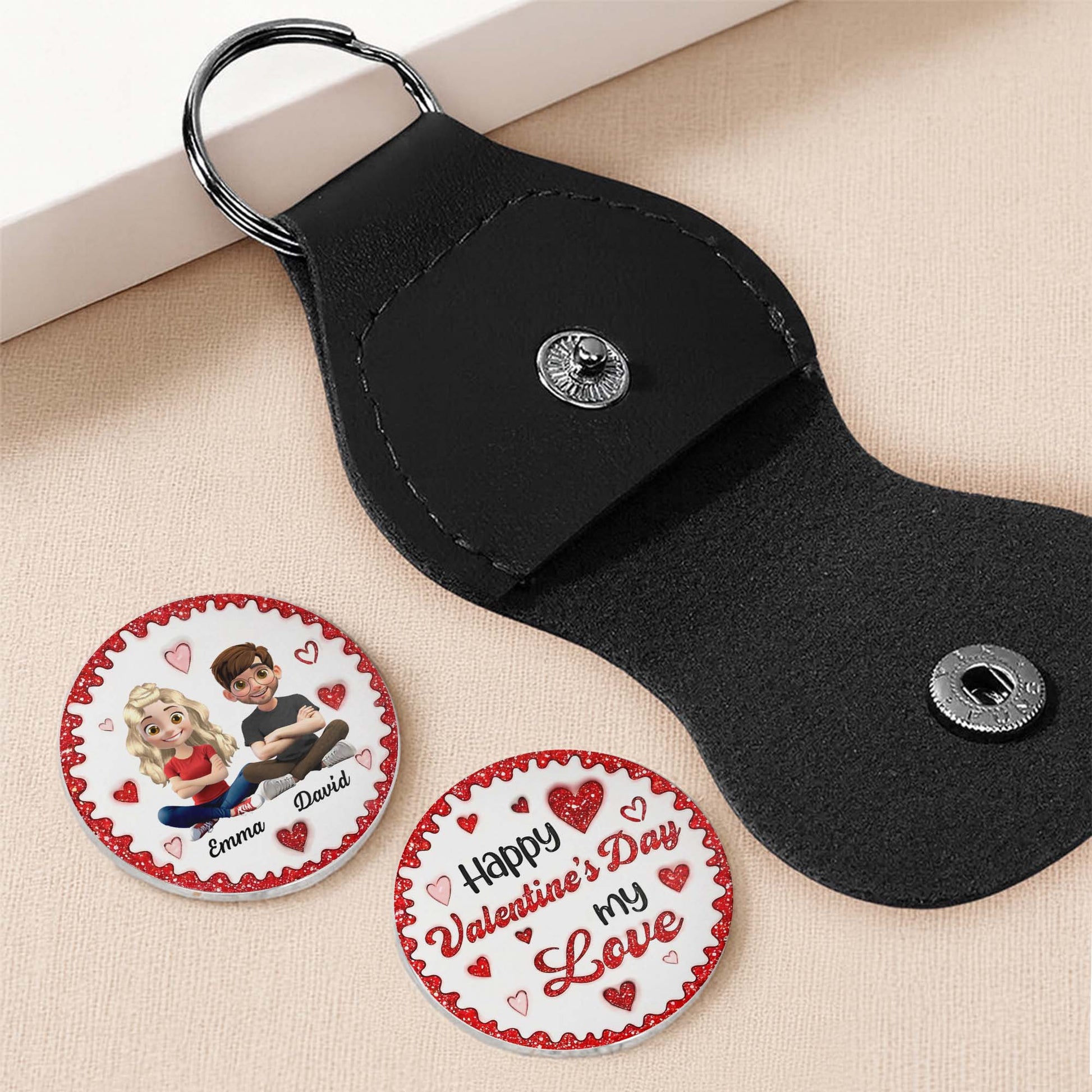 Happy Valentine's Day My Love With Hearts