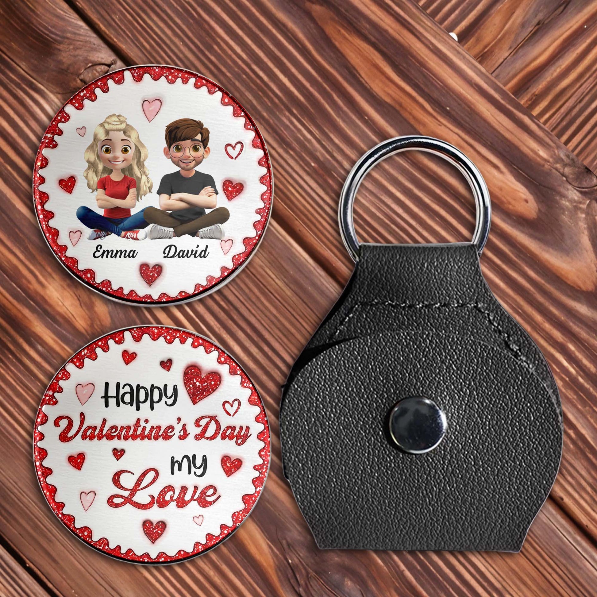 Happy Valentine's Day My Love With Hearts