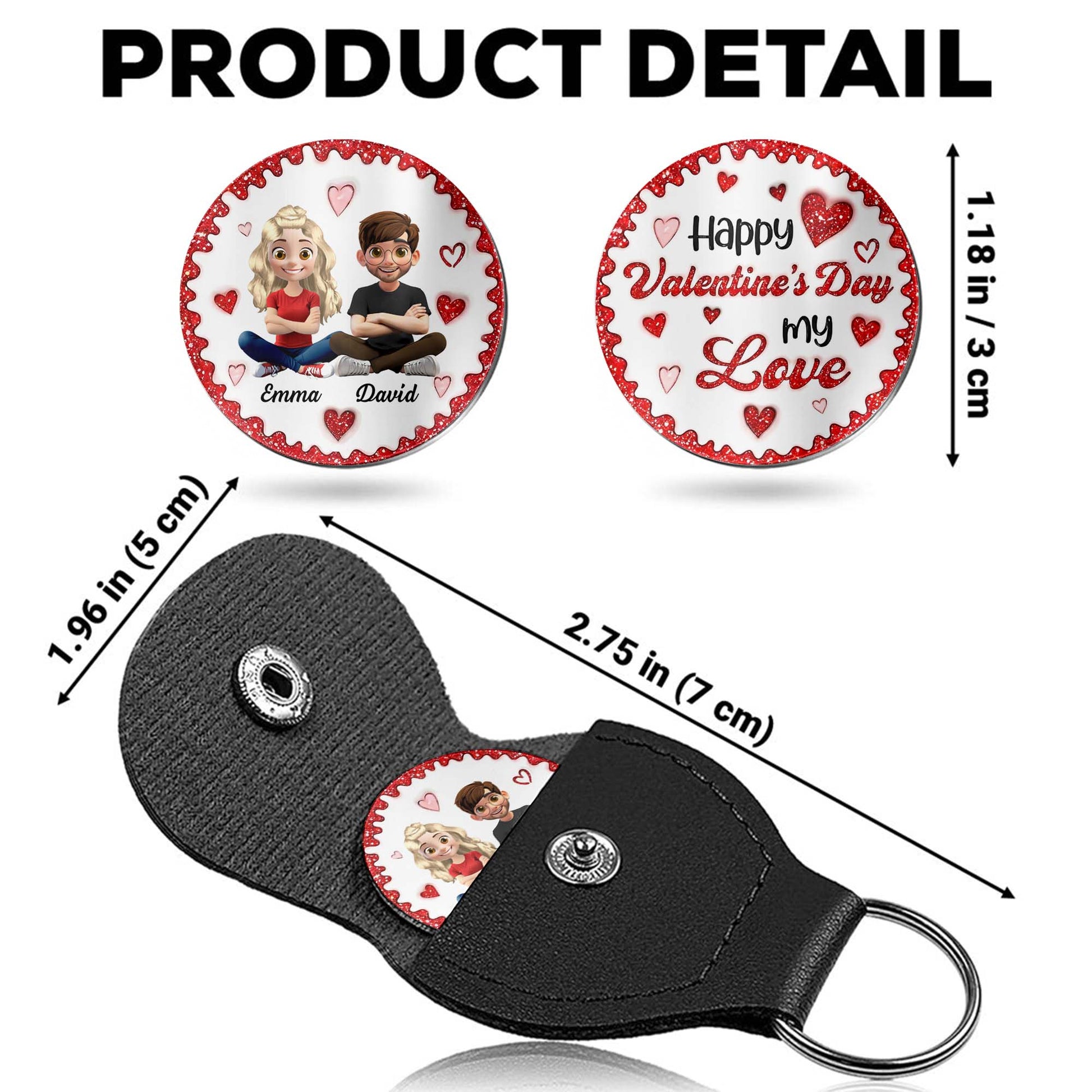 Happy Valentine's Day My Love With Hearts