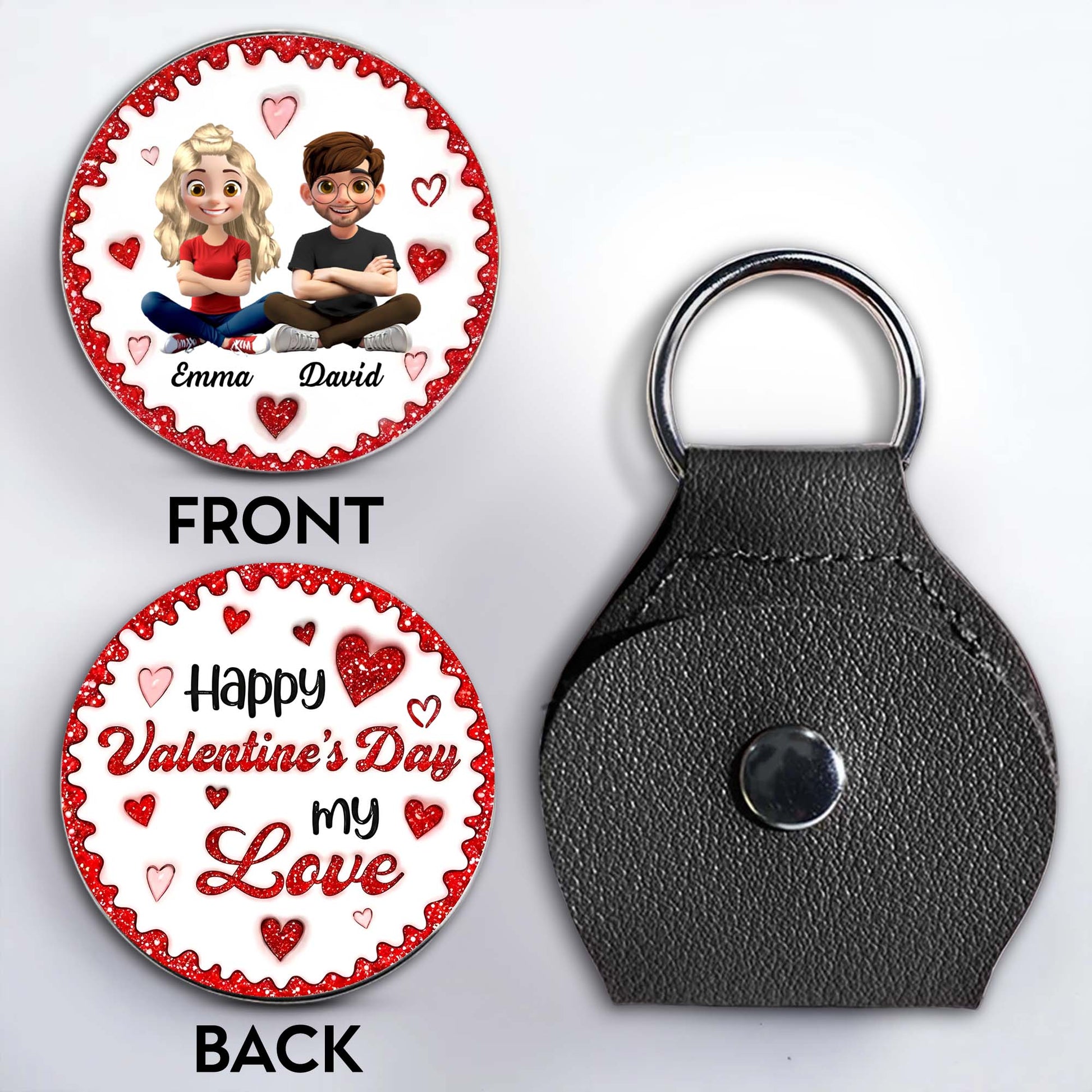 Happy Valentine's Day My Love With Hearts