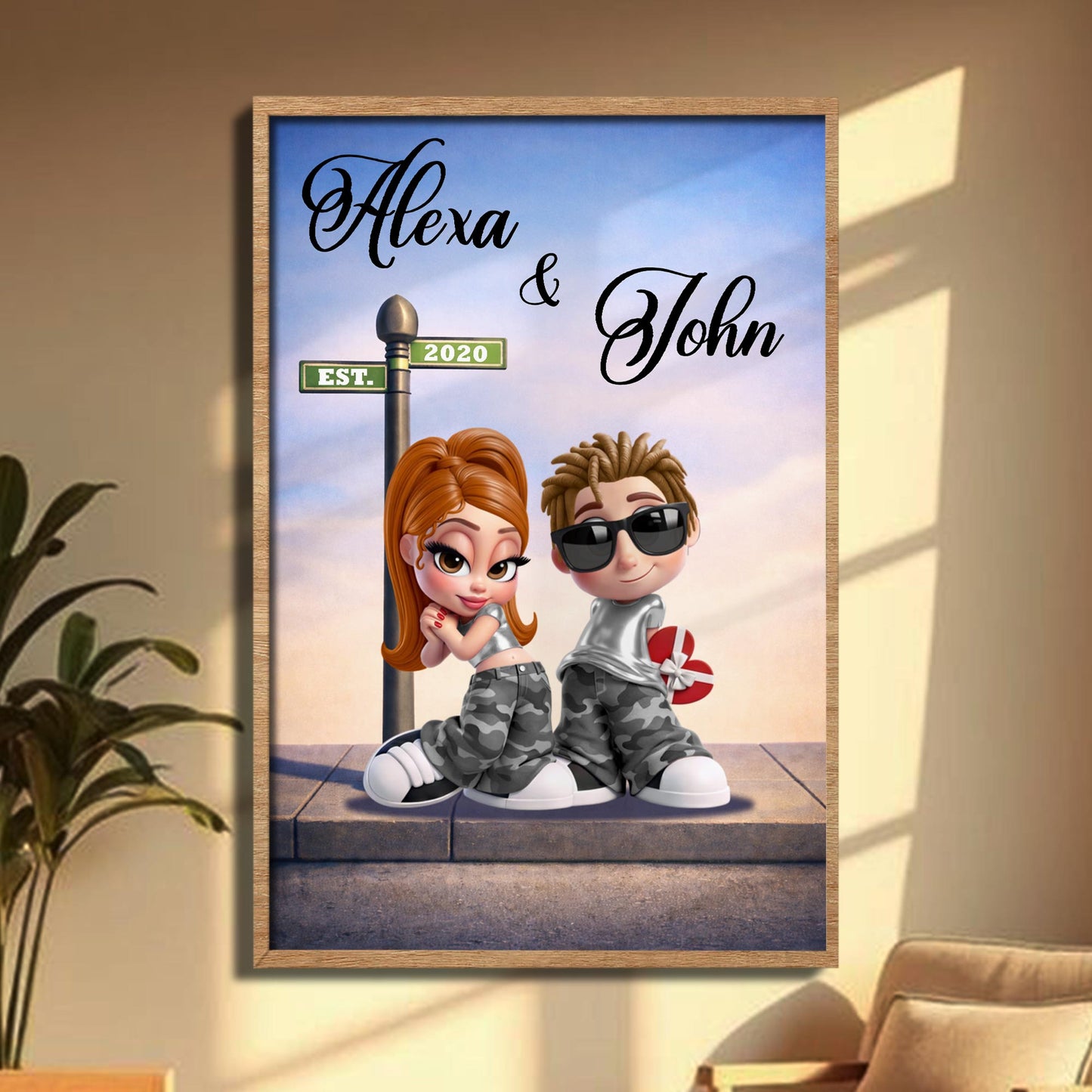 Celebrate A Special Relationship With This Charming Couple Illustration