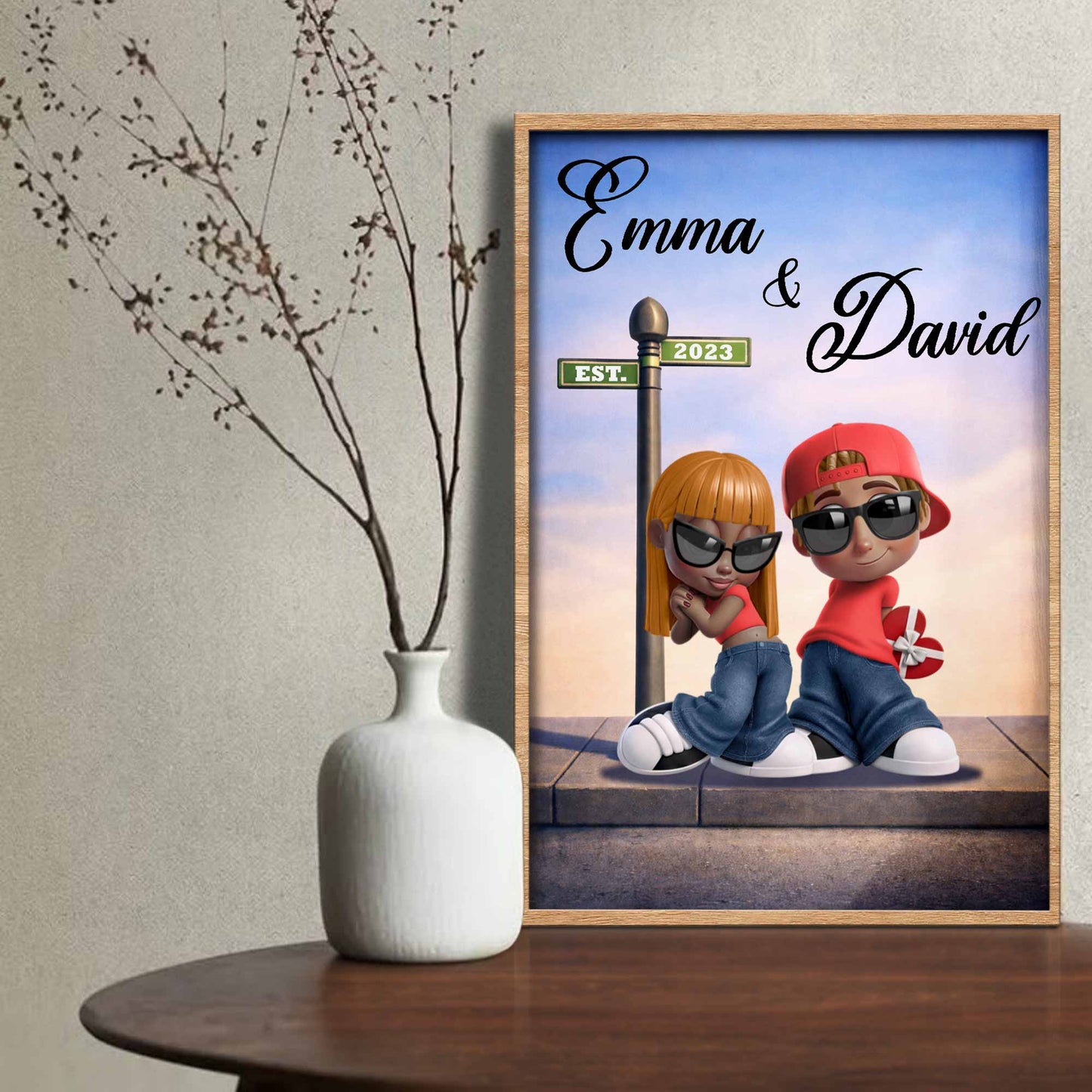 Celebrate A Special Relationship With This Charming Couple Illustration