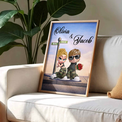 Celebrate A Special Relationship With This Charming Couple Illustration