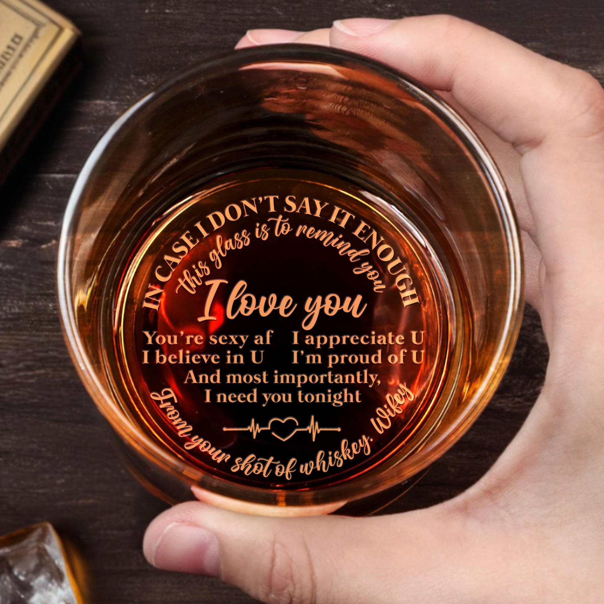 In Case I Don’t Say It Enough, I Love You, Heart and Text Design